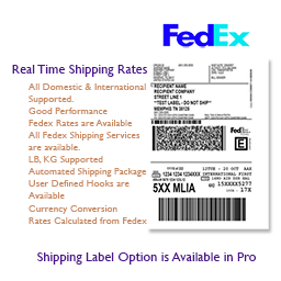 Automated FedEx live/manual rates with shipping labels.