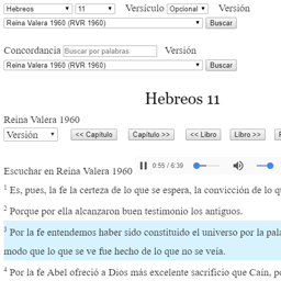 Bible Search and Audio / Biblia y Concordancia con Audio