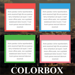 Colorbox Panels & Info Box