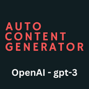 GPT-3 Artificial Intelligence Auto Content Generator & ChatGPT