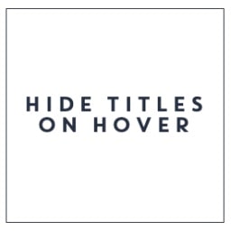 Hide Titles On Hover: hide tooltip when hover on links