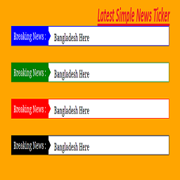 Latest Simple News Ticker