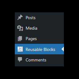 Reusable Blocks Admin Menu Option