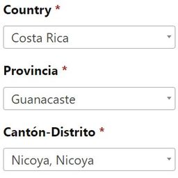 WC Provincia Canton Distrito