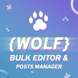 WOLF – WordPress Posts Bulk Editor and Manager Professional